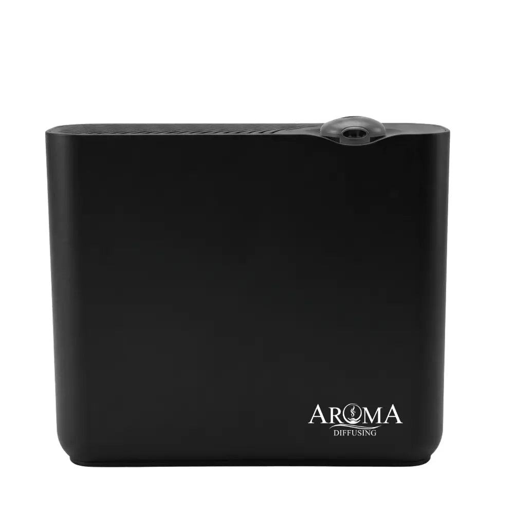 Zwarte AromaDiffusing Smart op een witte achtergrond