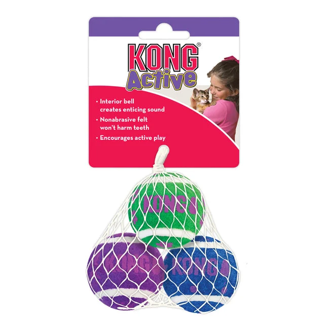 KONG Cat Active Tennis Balls with Bells
