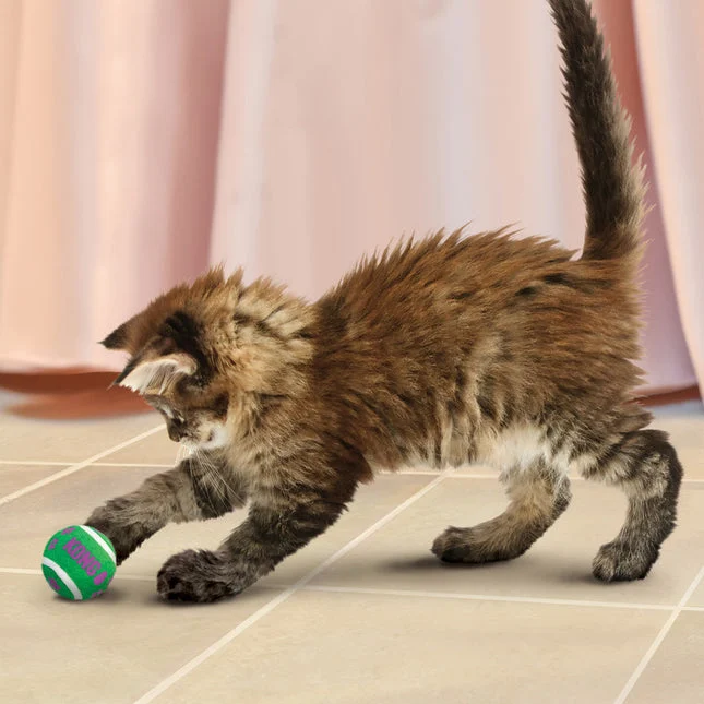KONG Cat Active Tennis Balls with Bells – extra productfoto 1