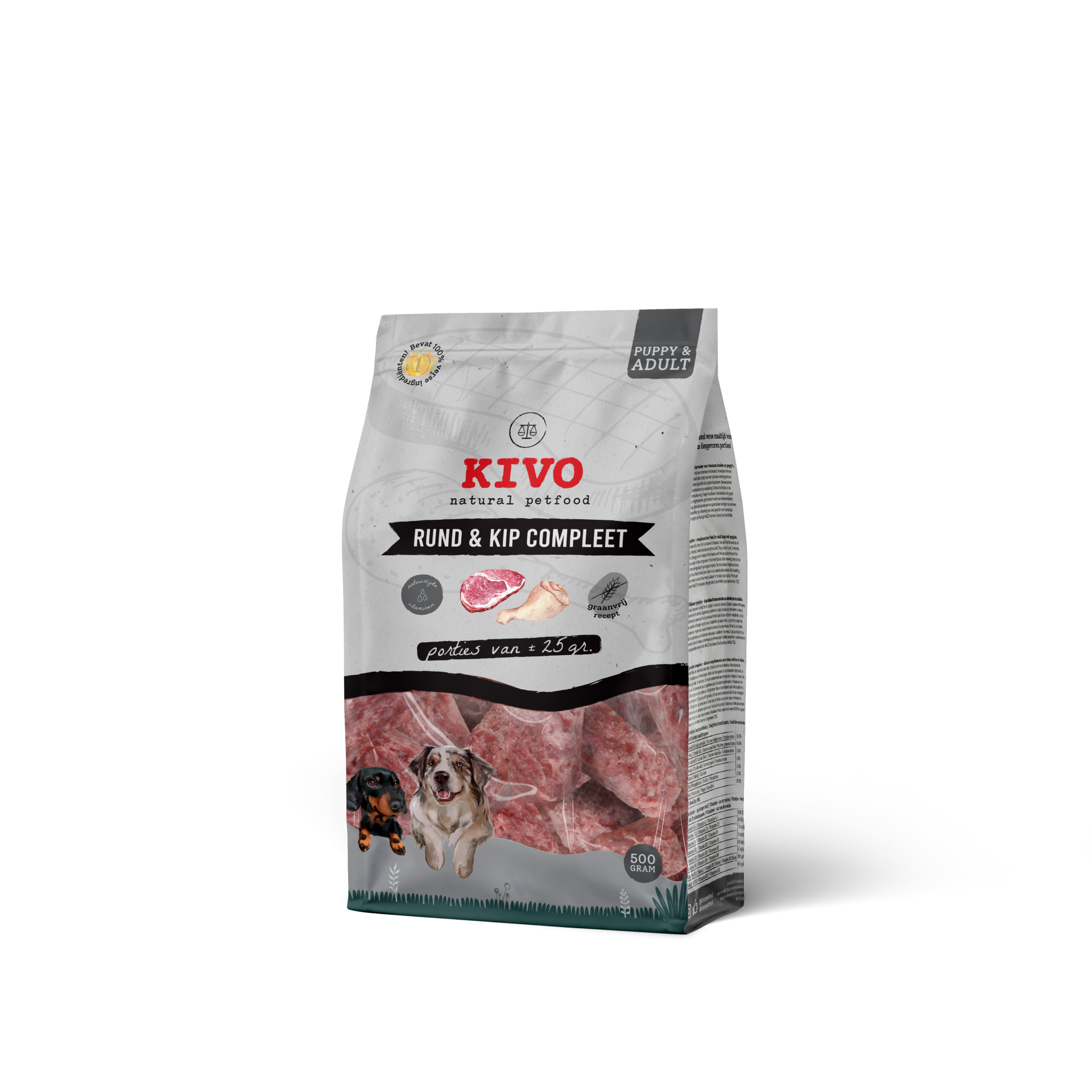 Kivo Rund & Kip Compleet Porties 500 gram